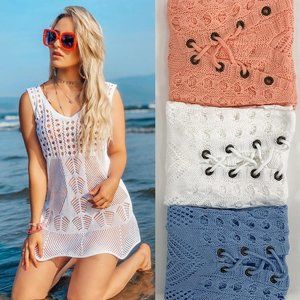 Made in Brazil | Crochet Beachwear CoverUp Dress S